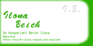 ilona beich business card